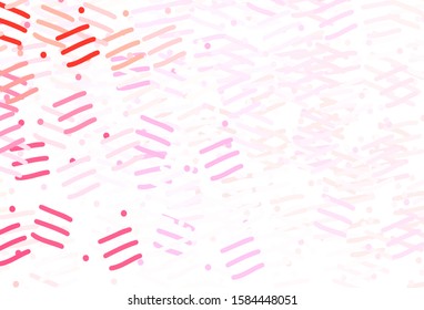 Light Pink vector pattern with sharp lines. Colorful shining illustration with lines on abstract template. Pattern for ads, posters, banners.