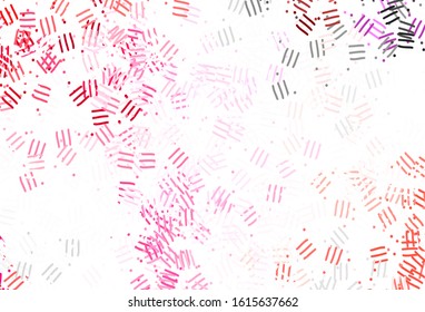 Light Pink vector pattern with sharp lines, dots. Blurred decorative design in simple style with lines. Pattern for your busines websites.