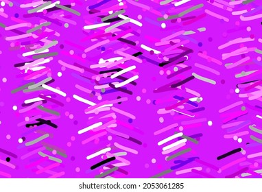 Light Pink vector pattern with sharp lines. Colorful shining illustration with lines on abstract template. Template for your beautiful backgrounds.