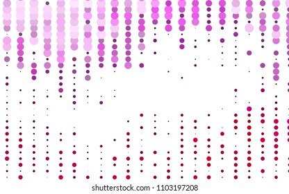 Light Pink vector  pattern with spheres. Blurred bubbles on abstract background with colorful gradient. The pattern can be used for aqua ad, booklets.