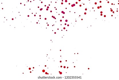 Light Pink vector pattern with spheres. Modern abstract illustration with colorful water drops. Pattern of water, rain drops.