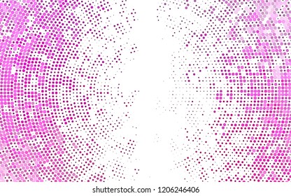 Light Pink vector pattern with spheres. Illustration with set of shining colorful abstract circles. Design for business adverts.