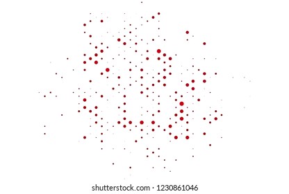 Light Pink vector pattern with spheres. Illustration with set of shining colorful abstract circles. Pattern for ads, booklets.