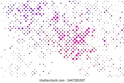 Light Pink vector pattern with spheres. Glitter abstract illustration with blurred drops of rain. Pattern for beautiful websites.