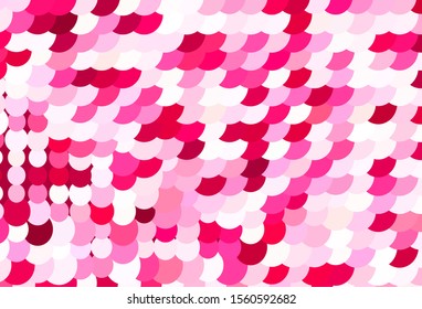 Light Pink vector pattern with spheres. Blurred decorative design in abstract style with bubbles. Pattern for textures of wallpapers.