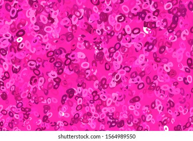 Light Pink vector pattern with spheres. Illustration with set of shining colorful abstract circles. Pattern for beautiful websites.