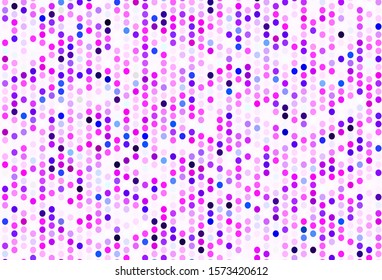 Light Pink vector pattern with spheres. Blurred decorative design in abstract style with bubbles. New template for your brand book.