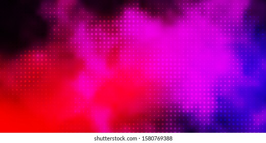 Light Pink vector pattern with spheres. Illustration with set of shining colorful abstract spheres. Design for your commercials.
