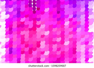 Light Pink vector pattern with spheres. Glitter abstract illustration with blurred drops of rain. Pattern for futuristic ad, booklets.