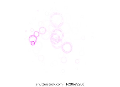 Light Pink vector pattern with spheres. Beautiful colored illustration with blurred circles in nature style. Pattern for ads, leaflets.