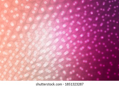 Light Pink vector pattern with spheres. Modern abstract illustration with colorful water drops. Design for your business advert.