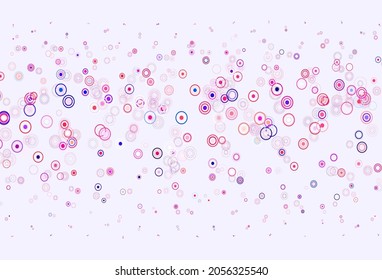 Light Pink vector pattern with spheres. Modern abstract illustration with colorful water drops. Design for poster, banner of websites.