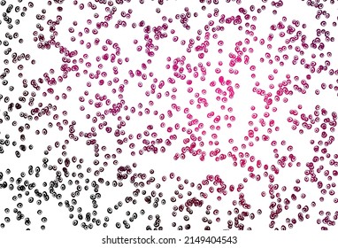 Light Pink vector pattern with spheres. Illustration with set of shining colorful abstract circles. Design for posters, banners.