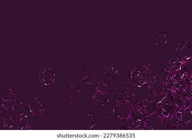 Light Pink vector pattern with spheres. Illustration with set of shining colorful abstract circles. Design for posters, banners.