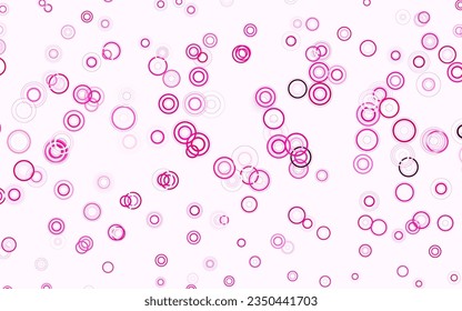 Light Pink vector pattern with spheres. Beautiful colored illustration with blurred circles in nature style. Design for poster, banner of websites.