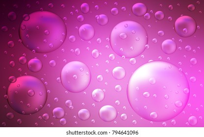 Light Pink vector pattern with spheres. Blurred decorative design in abstract style with bubbles. Beautiful design for your business natural advert.