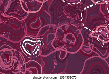 Light Pink vector pattern with wry lines. Colorful illustration in abstract style with gradient. Pattern for your business design.