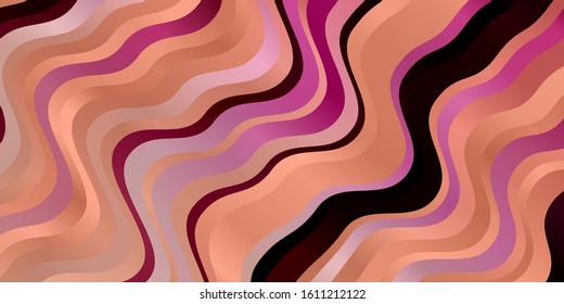 Light Pink vector pattern with wry lines. Colorful illustration, which consists of curves. Best design for your ad, poster, banner.