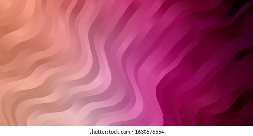 Light Pink vector pattern with wry lines. Colorful illustration, which consists of curves. Best design for your ad, poster, banner.
