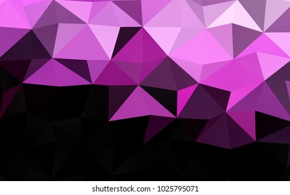 Light Pink vector polygon abstract pattern. A vague abstract illustration with gradient. The best triangular design for your business.