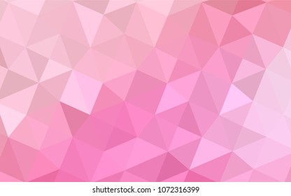 Light Pink vector polygon abstract background. Colorful illustration in abstract style with gradient. The template for cell phone's backgrounds.