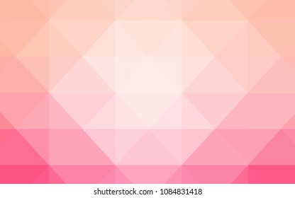 Light Pink vector polygon abstract layout. Colorful abstract illustration with triangles. Brand new style for your business design.