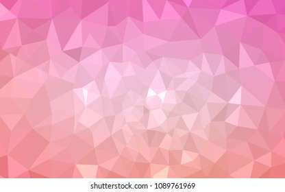 Light Pink vector polygon abstract layout. Colorful abstract illustration with triangles. A completely new design for your leaflet.