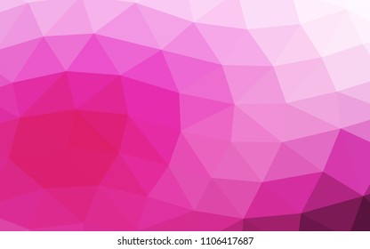 Light Pink vector polygon abstract polygon abstract. Shining illustration, which consist of triangles. Triangular pattern for your business design.