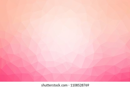 Light Pink vector polygon abstract layout. A completely new color illustration in a polygonal style. Polygonal design for your web site.
