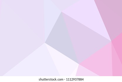 Light Pink vector polygon abstract backdrop. Colorful abstract illustration with triangles. Template for cell phone's backgrounds.