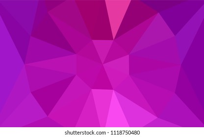 Light Pink vector polygon abstract background with a gem in a centre. Polygonal abstract illustration with gradient. Brand new design for your business.