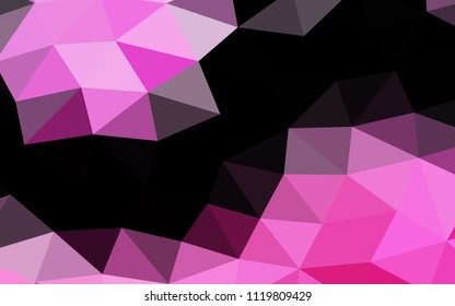 Light Pink vector polygon abstract polygon abstract. A vague abstract illustration with gradient. A completely new design for your business.