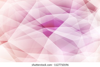 Light Pink vector polygon abstract layout. Creative illustration in halftone style with triangles. Best triangular design for your business.