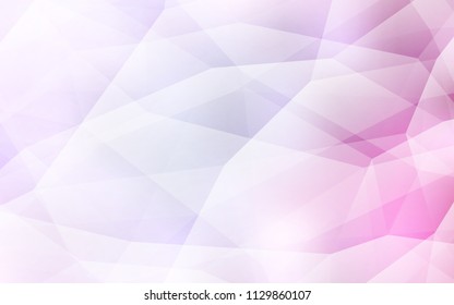 Light Pink vector polygon abstract layout. Shining colorful illustration with triangles. Completely new template for your banner.