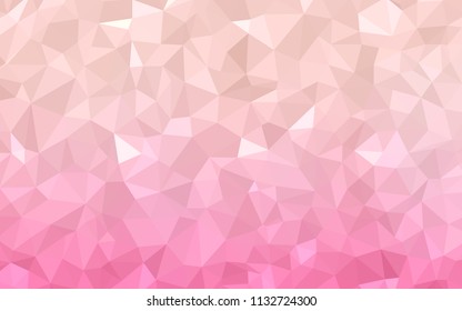 Light Pink vector polygon abstract background. A completely new color illustration in a polygonal style. A completely new design for your leaflet.