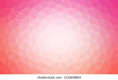 Light Pink vector polygon abstract backdrop. A completely new color illustration in a polygonal style. Template for cell phone's backgrounds.