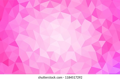 Light Pink vector polygon abstract backdrop. Colorful abstract illustration with triangles. Polygonal design for your web site.