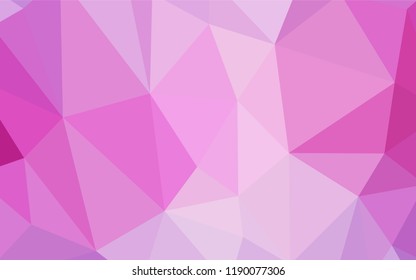 Light Pink vector polygon abstract background. Colorful abstract illustration with triangles. New template for your brand book.