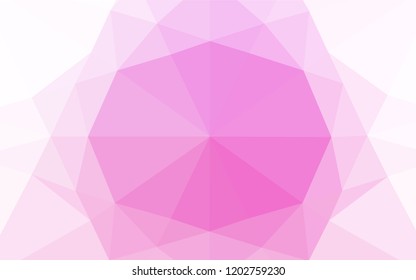 Light Pink vector polygon abstract layout. Creative illustration in halftone style with gradient. A completely new design for your business.
