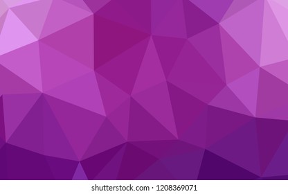 Light Pink vector polygon abstract backdrop. A completely new color illustration in a polygonal style. Brand new style for your business design.
