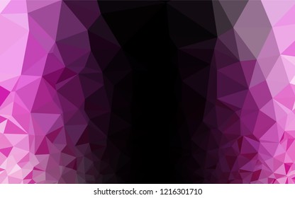 Light Pink vector polygon abstract layout. Creative illustration in halftone style with gradient. A completely new template for your business design.