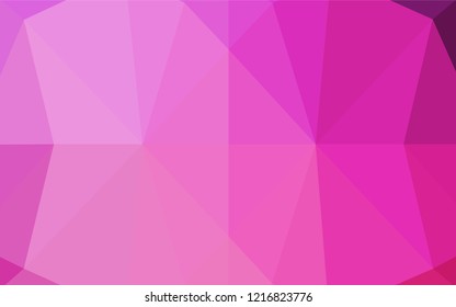 Light Pink vector polygon abstract backdrop. Colorful abstract illustration with gradient. The elegant pattern can be used as part of a brand book.