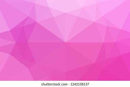 Light Pink vector polygon abstract backdrop. A completely new color illustration in a vague style. A completely new template for your business design.