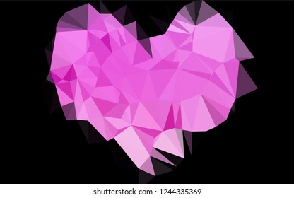 Light Pink vector polygon abstract backdrop. Brand new colored illustration in blurry style with gradient. A completely new design for your business.