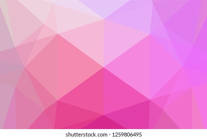 Light Pink vector polygon abstract backdrop. Geometric illustration in Origami style with gradient.  The polygonal design can be used for your web site.