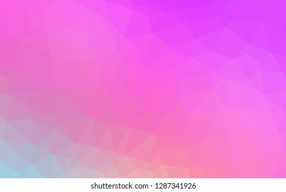 Light Pink vector polygon abstract background. Glitter abstract illustration with an elegant design. The best triangular design for your business.