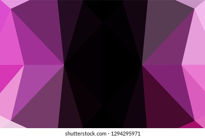 Light Pink vector polygon abstract backdrop. Glitter abstract illustration with an elegant design. A new texture for your design.