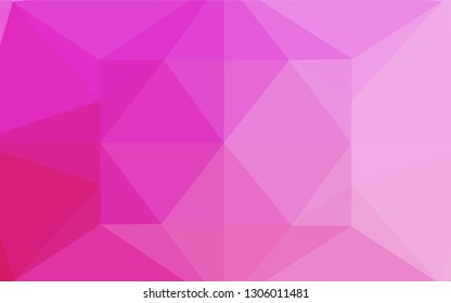 Light Pink vector polygon abstract background. A sample with polygonal shapes. Triangular pattern for your business design.