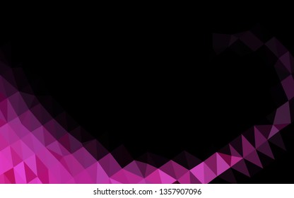 Light Pink vector polygon abstract backdrop. Colorful illustration in abstract style with gradient. Polygonal design for your web site.