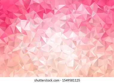 Light Pink vector polygon abstract background. A sample with polygonal shapes. Brand new style for your business design.